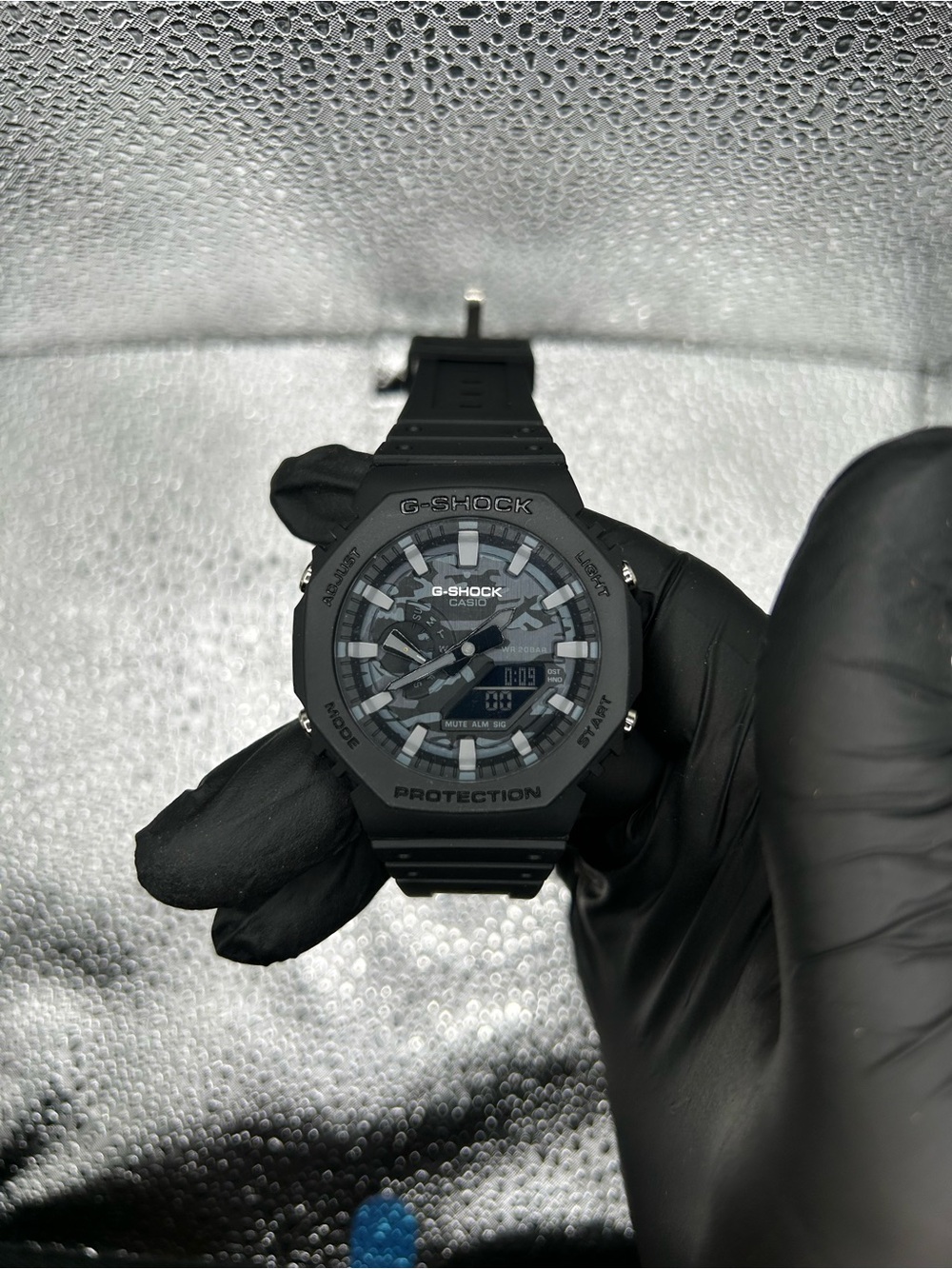 Casio G-SHOCK Black Camo Dial Resin Sport Watch